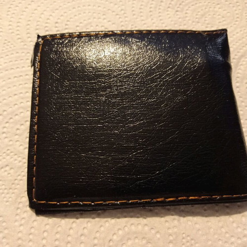 Men's black plastic RBB wallet new with coin pocket