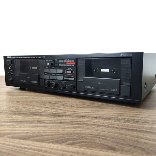 Yamaha KX-W202 vintage double cassette deck used, black