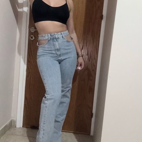 Jeans with cutouts like new, size XS, blue