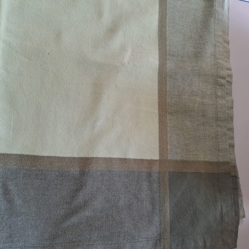 Tablecloth cotton in green shades like new 186×144 cm