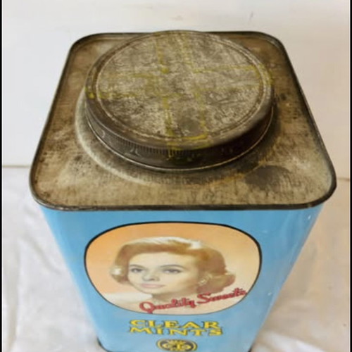 Cypriot Tin Box Used Large Collectible from 1960