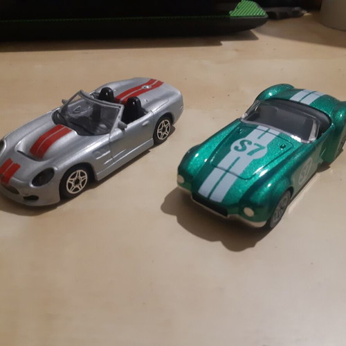 Ford Shelby Cobra Toy 1965 and Ford Shelby Toy 1998, 1/43 scale