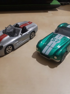 Ford Shelby Cobra Toy 1965 and Ford Shelby Toy 1998, 1/43 scale