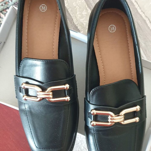 Loafers black like new, size 38