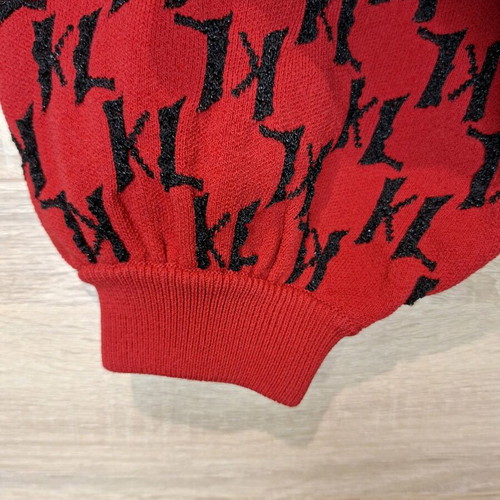 Red knitted Karl Lagerfeld sweater Large new