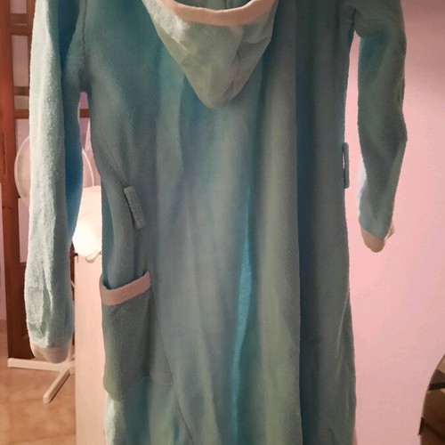 Bathrobe in light blue for 7-8 years, cotton