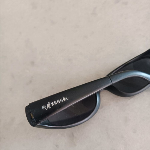 Vintage Kangol sunglasses like new, black wrap-around style