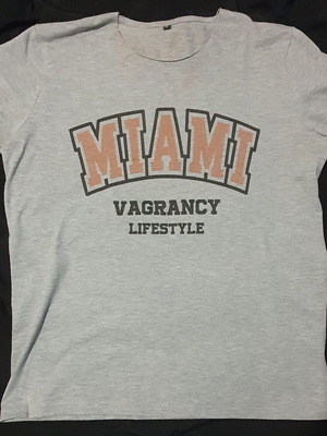 Vagrancy short-sleeve shirt like new, size Medium, gray