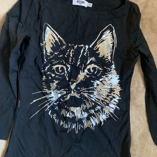 Moschino t-shirt used, black with cat design