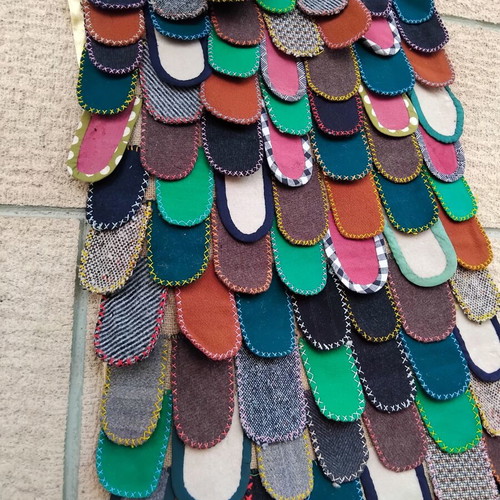 Χειροποίητο vintage χαλάκι Penny Rug διακόσμηση τοίχου σαν καινούργιο