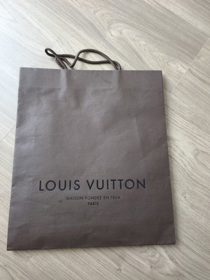 Louis Vuitton paper shopping bag with leather cord, new