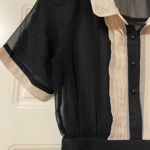 Mini dress Boohoo black and white with collar XS like new