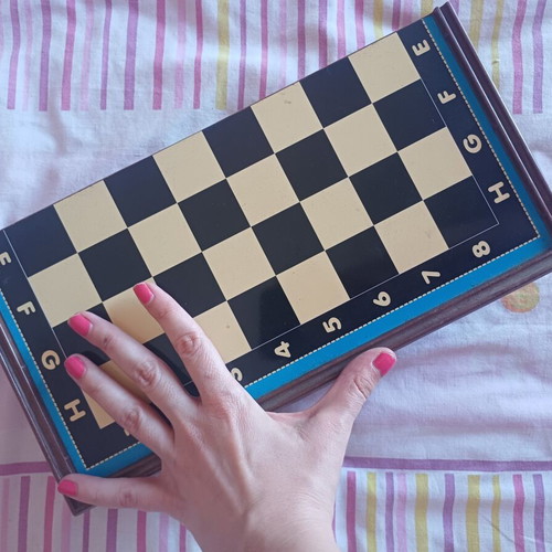 Board game set 3 in 1 chess, checkers, backgammon portable magnetic