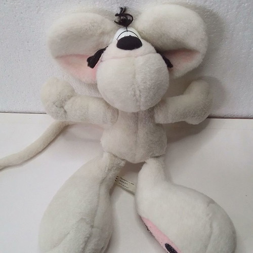 Plush Mouse Diddl Thomas Goletz used, height 34 cm