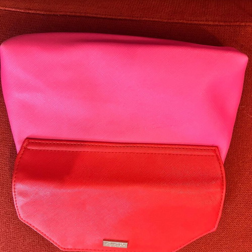 KIKO Milano two-tone cosmetic pouch like new, red and pink