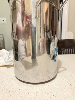Asparagus cooking pot like new, stainless steel