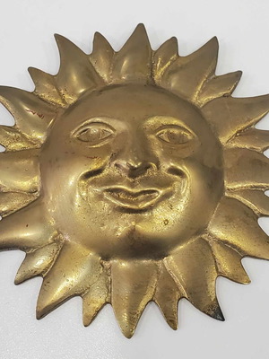 Door knocker Smiling sun 15cm diameter like new, vintage
