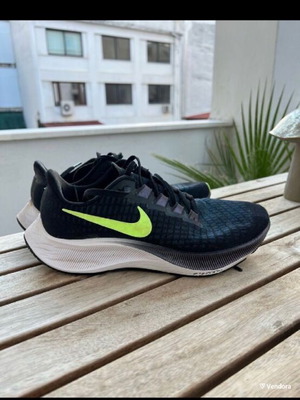 Nike Air Zoom Pegasus 37.5 used black athletic shoes size 37