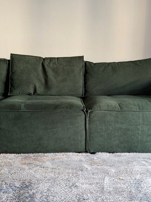 Armeniakos corner sofa like new with premium stain-resistant fabric