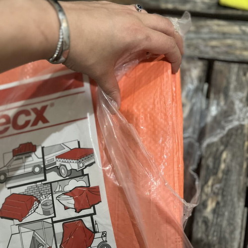 4tecx orange tarpaulin cover 4x6m 100g
