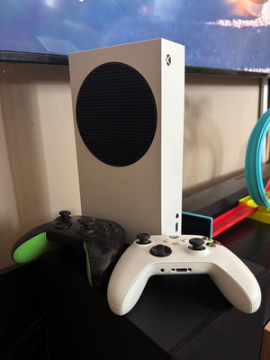 Xbox Series S console with 2 controllers