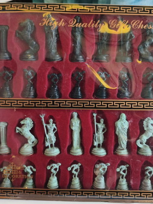 High Quality Gift Chess Set with Ancient Greece Theme, New