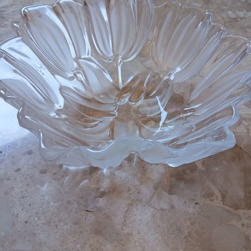 Crystal serving bowl Walther Glas Sylvia Mikasa Tulips Satin, like new, 30cm