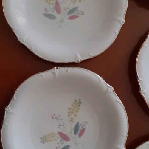 Porcelain plates Schumann Bavaria Germany set of 8 like new