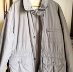 Marson Sportswear men's grey winter jacket with beige check lining, size 54