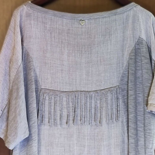 Mat Fashion Plus Size Blouse Large beige gray melange like new