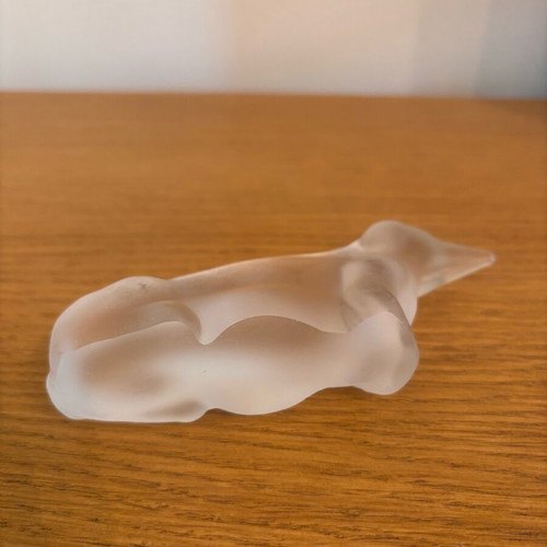 Crystal satin dog sculpture like new