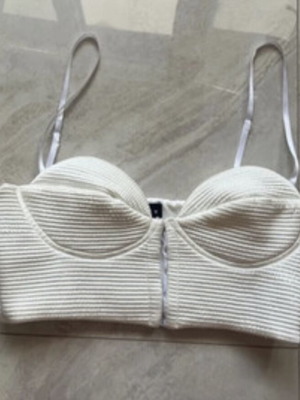 Zara women's bustier top new, white, size S