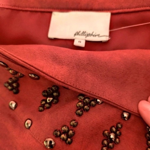 3.1 Phillip Lim Mini Skirt with Studs like new, size S, red