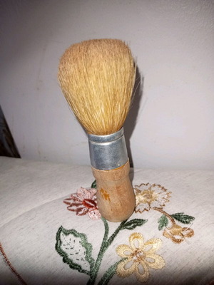 Shaving brush with wooden base vintage like new
