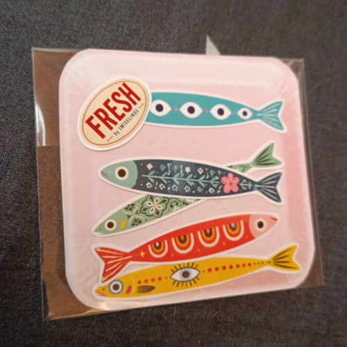 Summer stickers with fish new