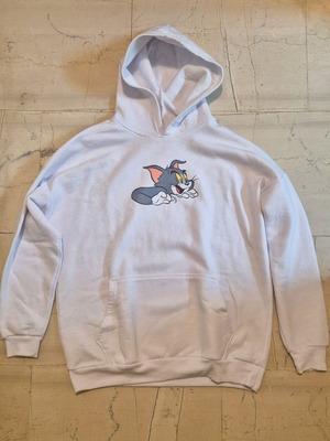 White Tom Tom & Jerry Unisex Hoodie XL like new