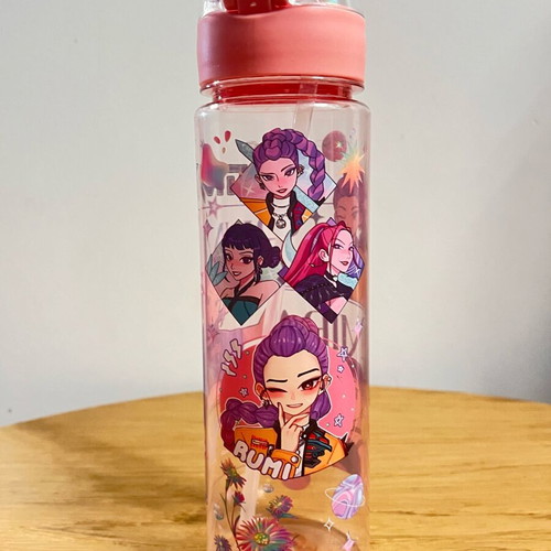 Huntrix Kids Plastic Water Bottle K-Pop Demon Hunters New