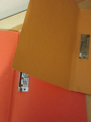 Hard Cardboard Folder A4 like new with internal clip