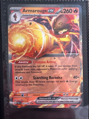Pokémon TCG Armarouge ex 027/182 Double Rare Paradox Rift καινούργιο
