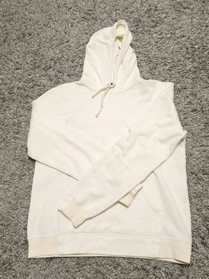 Champion cream hoodie Large like new with sleeve logo