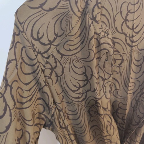 ALE Dress No L Khaki With Brown Patterns Like New