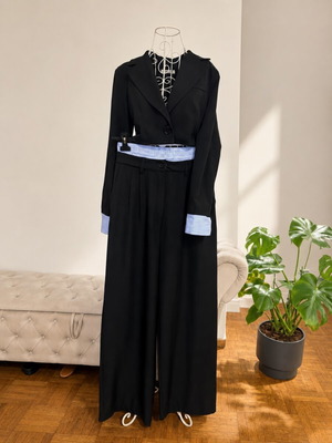 Bolero suit with high-waisted pants like new, size S/M