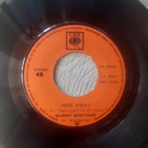 Gilbert Montagne The Fool / Hide Away 7" single μεταχειρισμένο, pop
