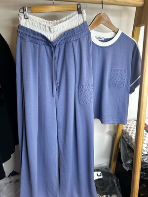 Loewe γυναικείο σετ tshirt με παντελόνι καινούργιο, γκρι, μέγεθος S