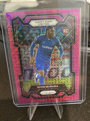 2023-24 Panini Prizm Premier League Divin Mubama Pink Mojo RC #225 10/11