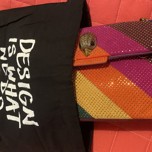 Kurt Geiger Small Kensington shoulder bag multicolor rainbow design like new