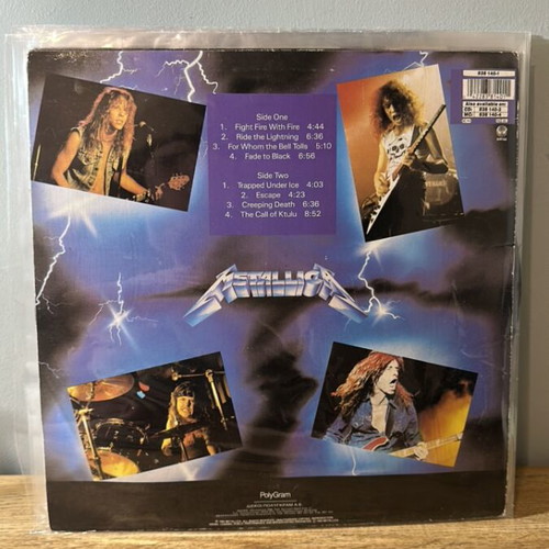 Metallica Ride the Lightning vinyl record used, metal