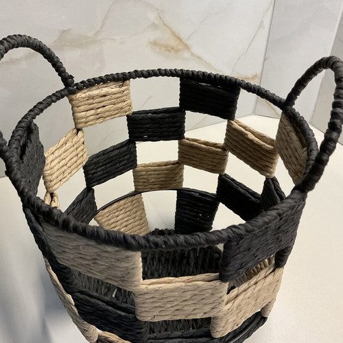 Set of 3 handmade decorative baskets