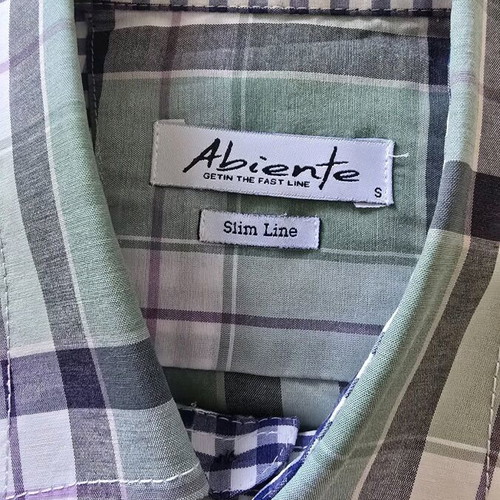 Abiente Premium Plaid Shirt like new, size S, green