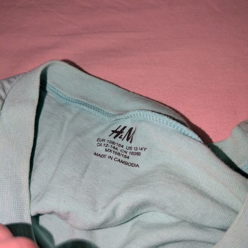 H&M men's shirt used, turquoise, very good condition